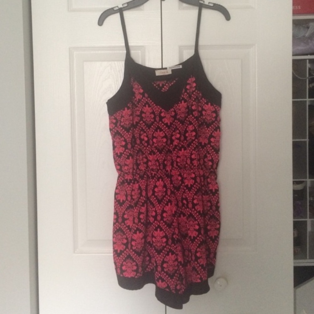 NWOT Black & Hot Pink Romper